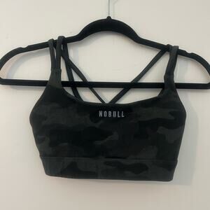 Women’s NOBULL Camouflage Sports Bra with criss cross back size Small